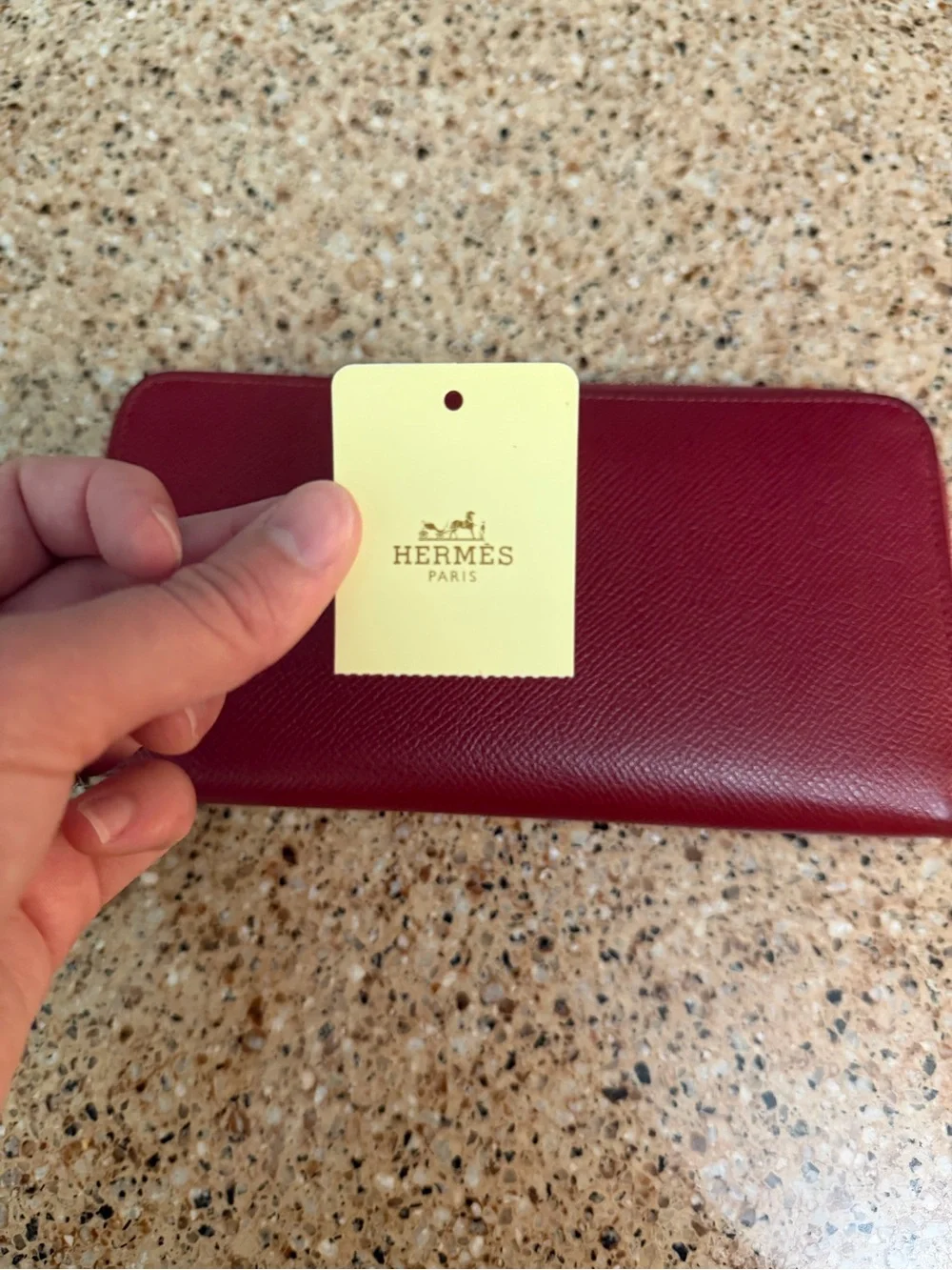 Hermes Vintage 1968 Azap Leather long zip around wallet w/ silk print - Picture 13 of 15